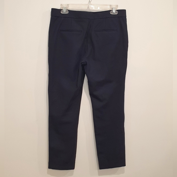 Ann Taylor Devin Fit ankle pant straight leg trousers, navy, size 6 - Picture 3 of 4
